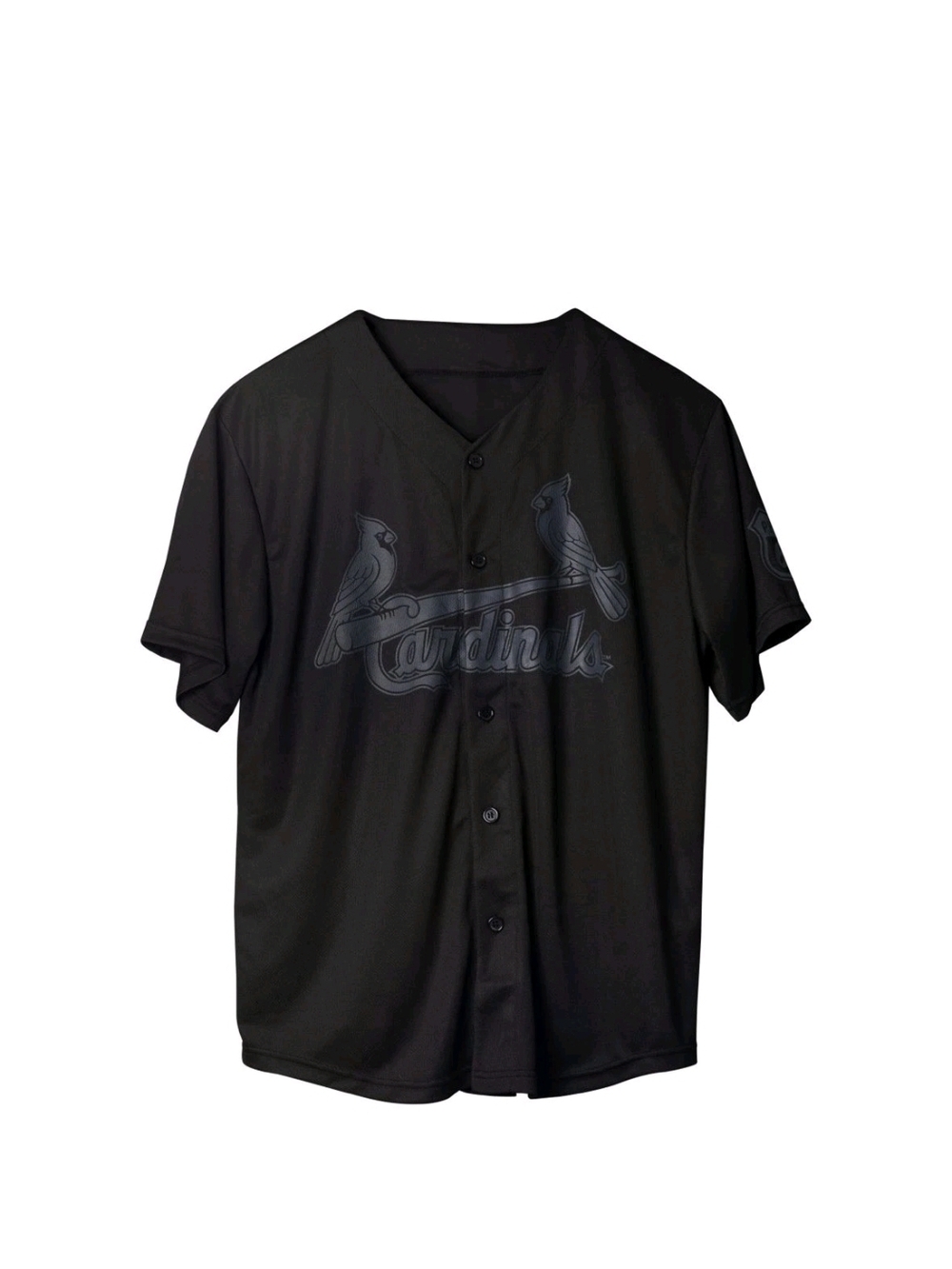 Cardinals Short Sleeve Button Baseball Jersey - Dark Mode